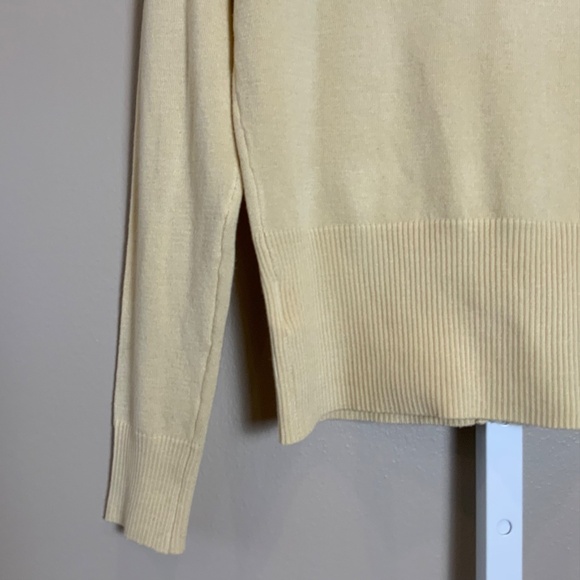 A’Reve Crochet Chiffon Bow V-neckline Cardigan Sweater - Picture 15 of 16